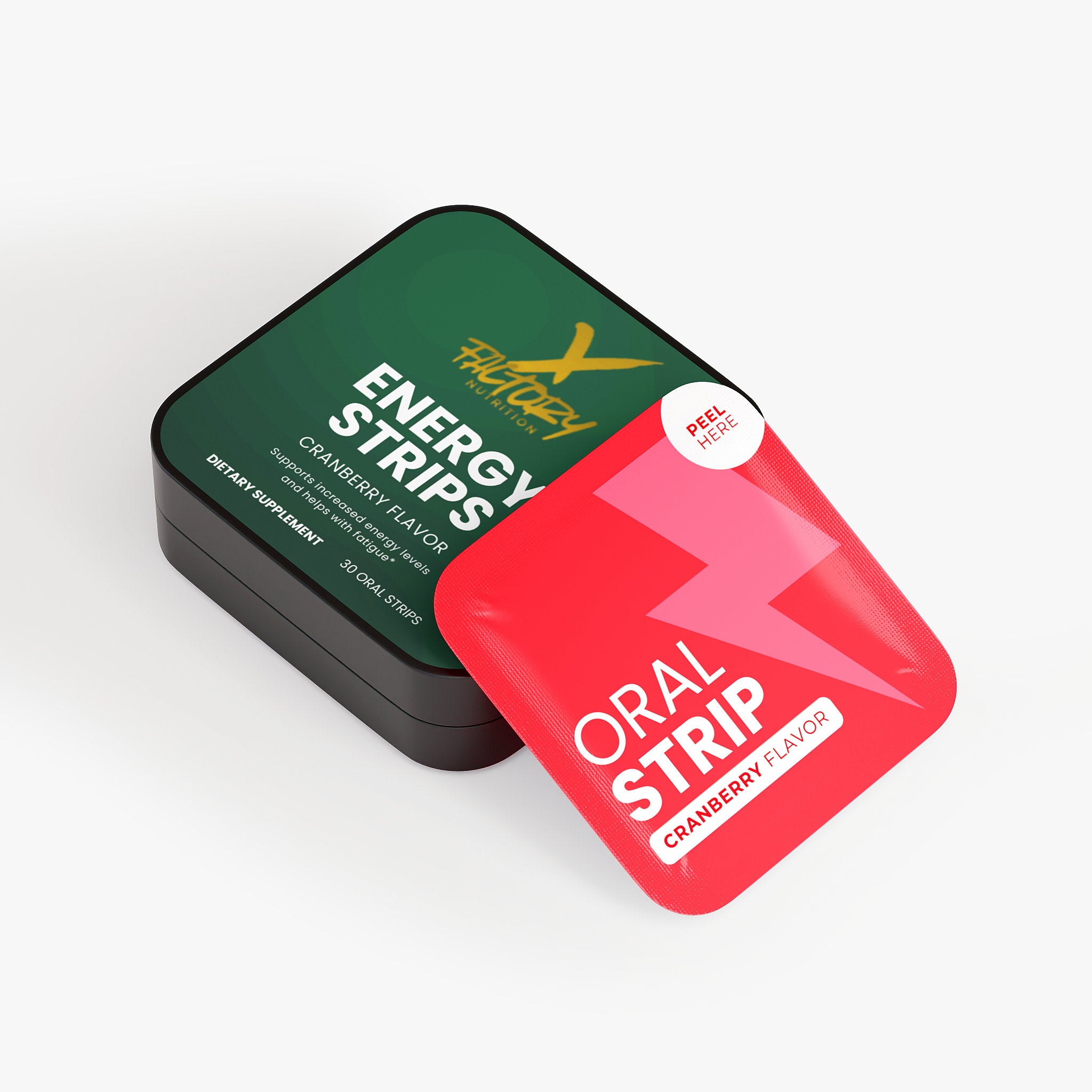 Energy Strips With Caffeine, Amino Acids and B 12 To Provide Fast and Sustained Energy, Improved Focus, Physical Endurance and Mental Clarity