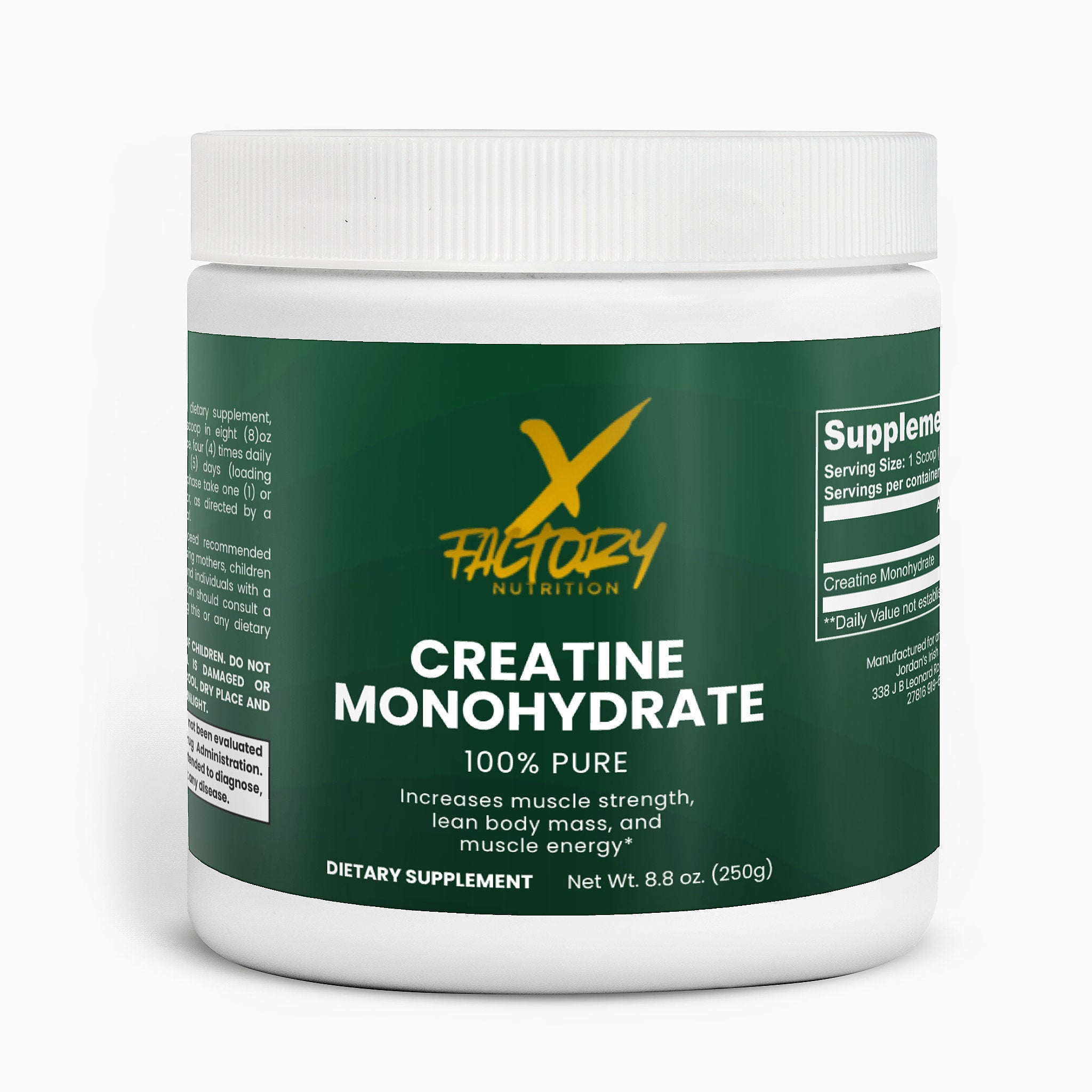 Creatine Monohydrate To Increased Muscle Mass,  Improved Athletic Performance, Enhanced Focus and Higher Energy Levels