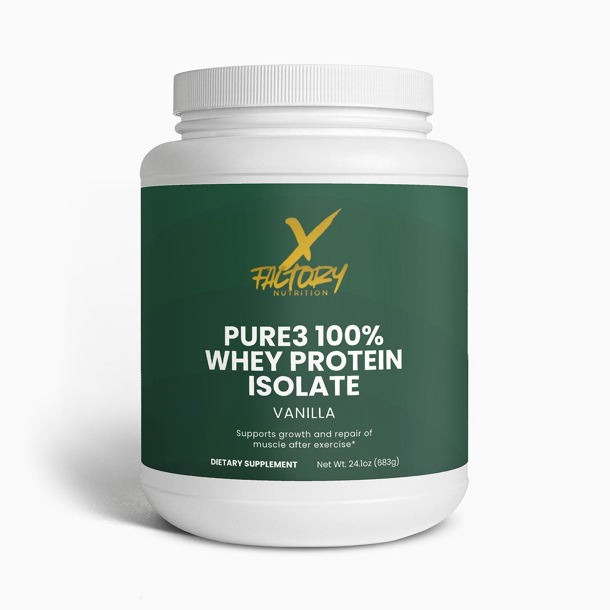 Pure3 100% Whey Protein Isolate The Purest Form Of Whey To Support Muscle Mass Growth, Muscle Recovery and Metabolic Rate and Curb Hunger. Available In Chocolate & Vanilla