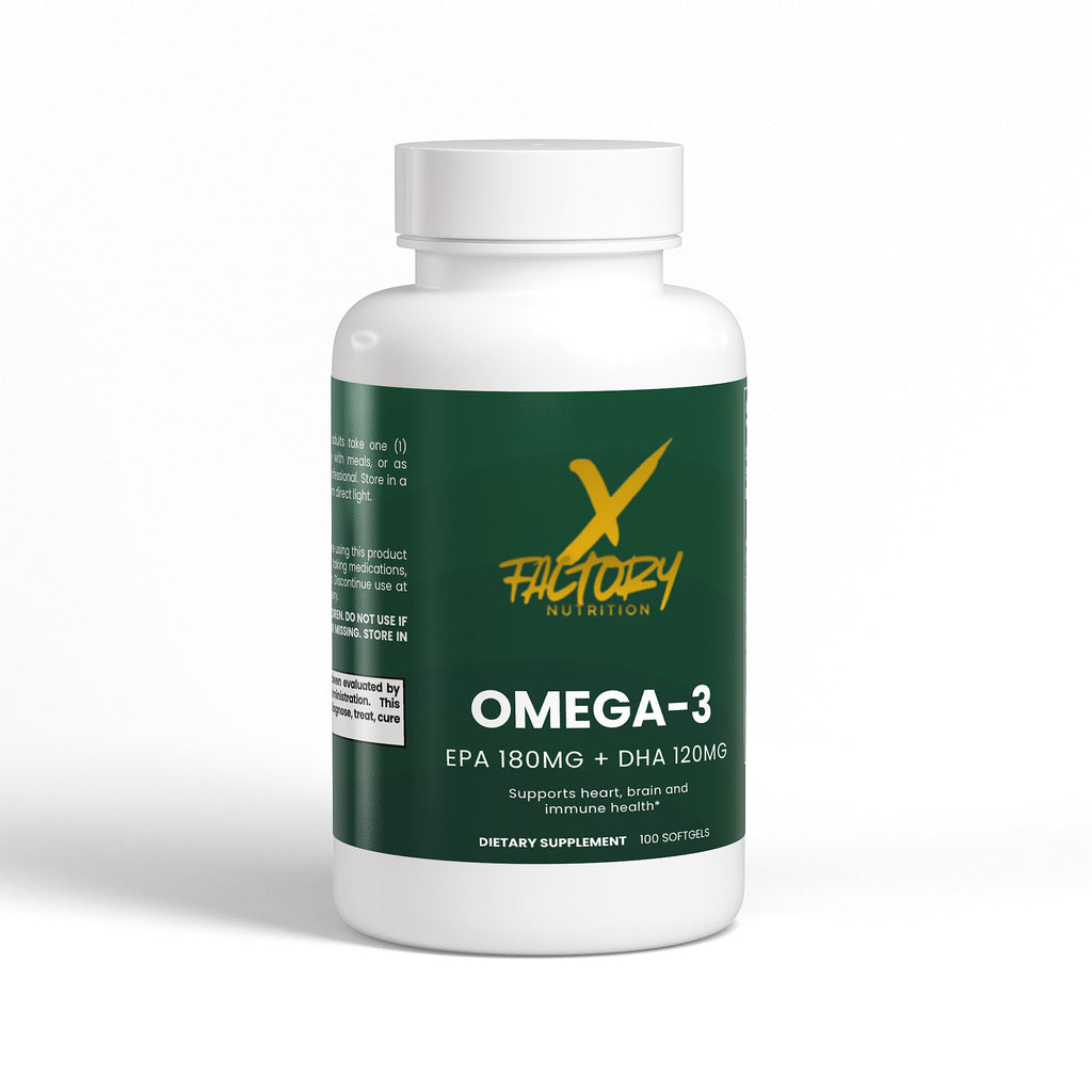 Omega-3 EPA 180mg + DHA 120mg Softgels To Support Normal Cholesterol, Triglyceride Metabolism and Support Brain Function and Vision