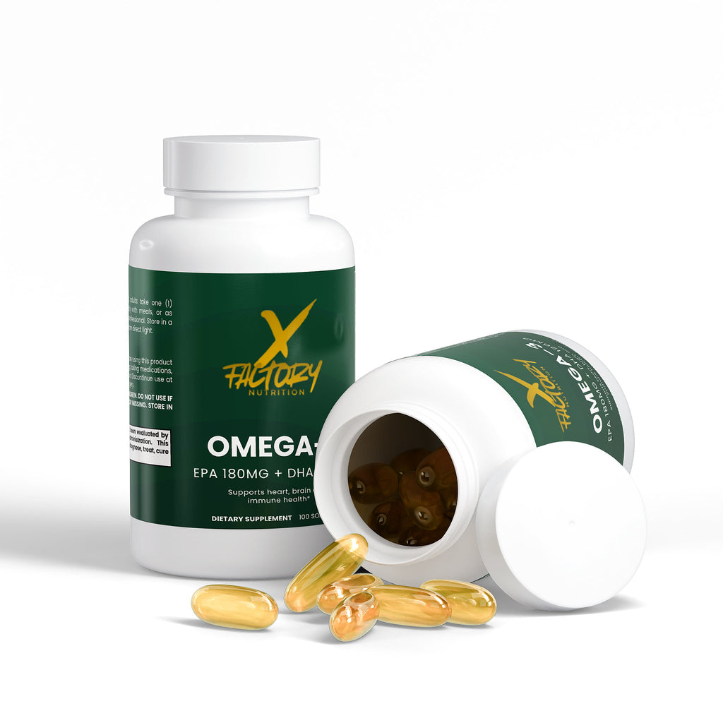 Omega-3 EPA 180mg + DHA 120mg Softgels To Support Normal Cholesterol, Triglyceride Metabolism and Support Brain Function and Vision