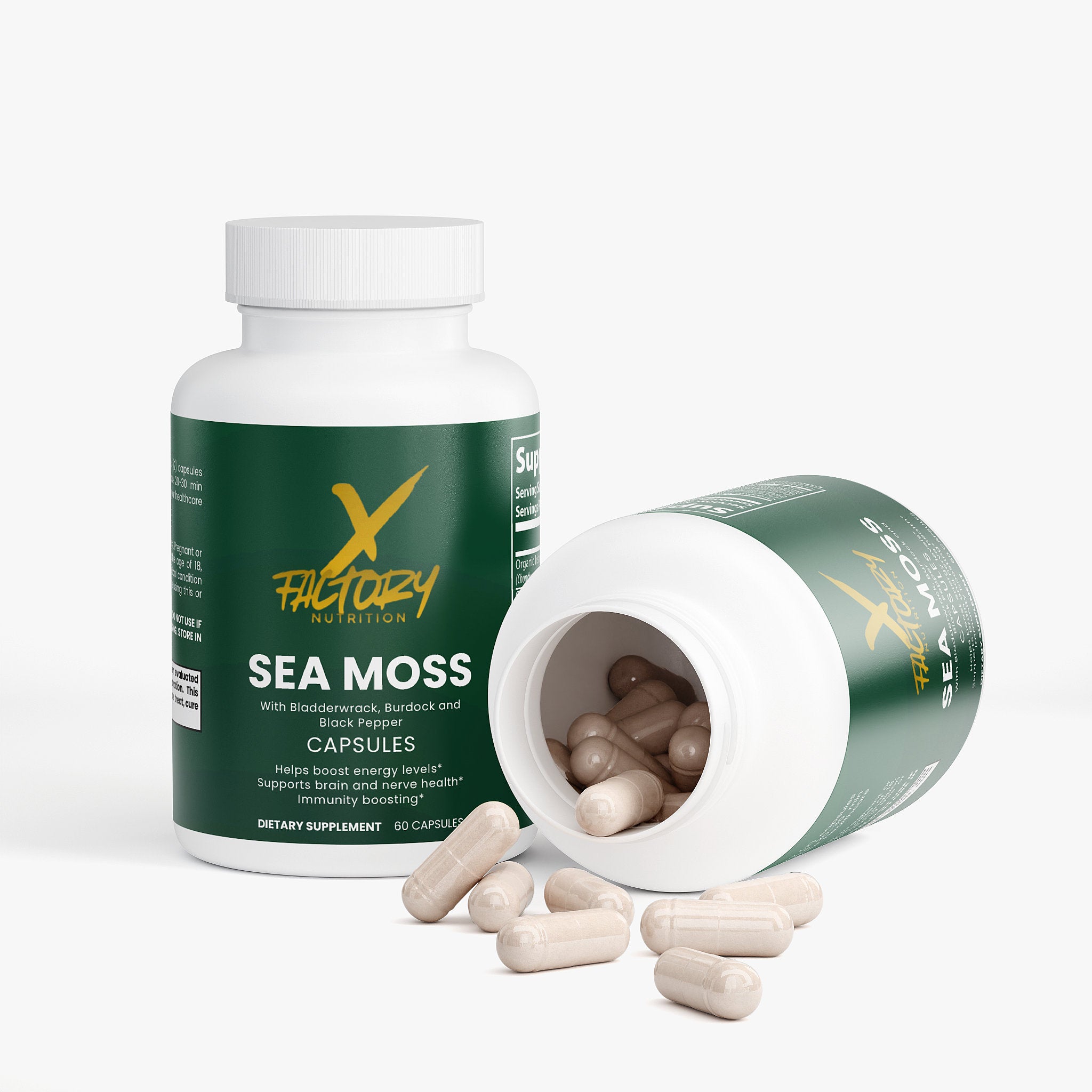 Sea Moss, Bladderwrack, Burdock and Black Pepper To Boost Energy and Immunity and Support Brain and Nerve Health