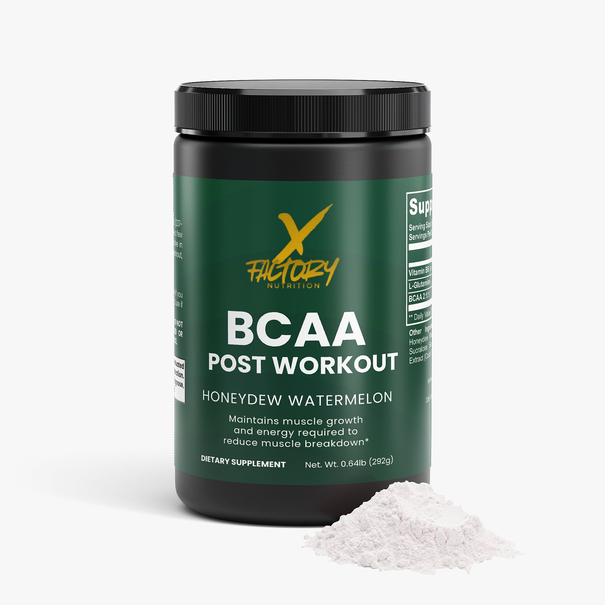 BCAA Post Workout Powder (Honeydew/Watermelon) With Glutamine and Valine To Aid In Muscle Growth and Reduce Muscle Breakdown