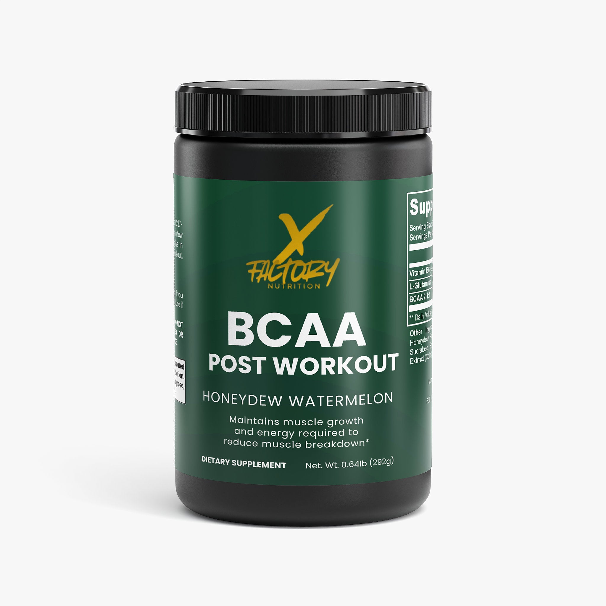 BCAA Post Workout Powder (Honeydew/Watermelon) With Glutamine and Valine To Aid In Muscle Growth and Reduce Muscle Breakdown