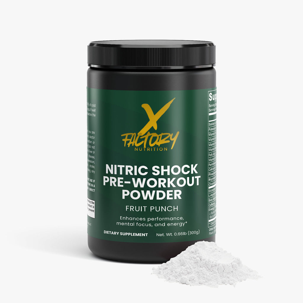 Nitric Shock Pre-Workout Powder With 23 Advanced Nutrients and No Fillers To Boost Strength and Mental and Physical Energy To Help You Crush Your Personal Best