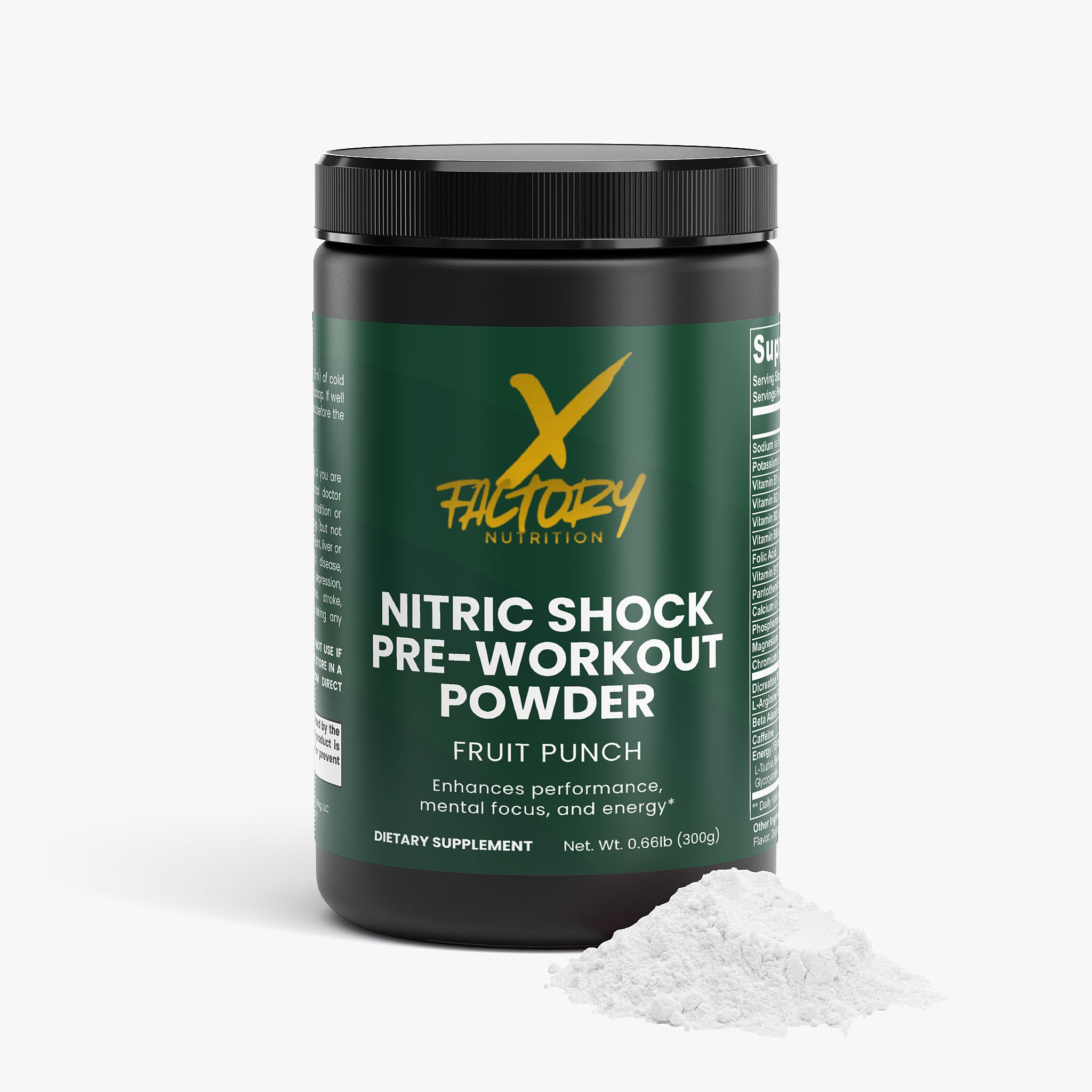 Nitric Shock Pre-Workout Powder With 23 Advanced Nutrients and No Fillers To Boost Strength and Mental and Physical Energy To Help You Crush Your Personal Best