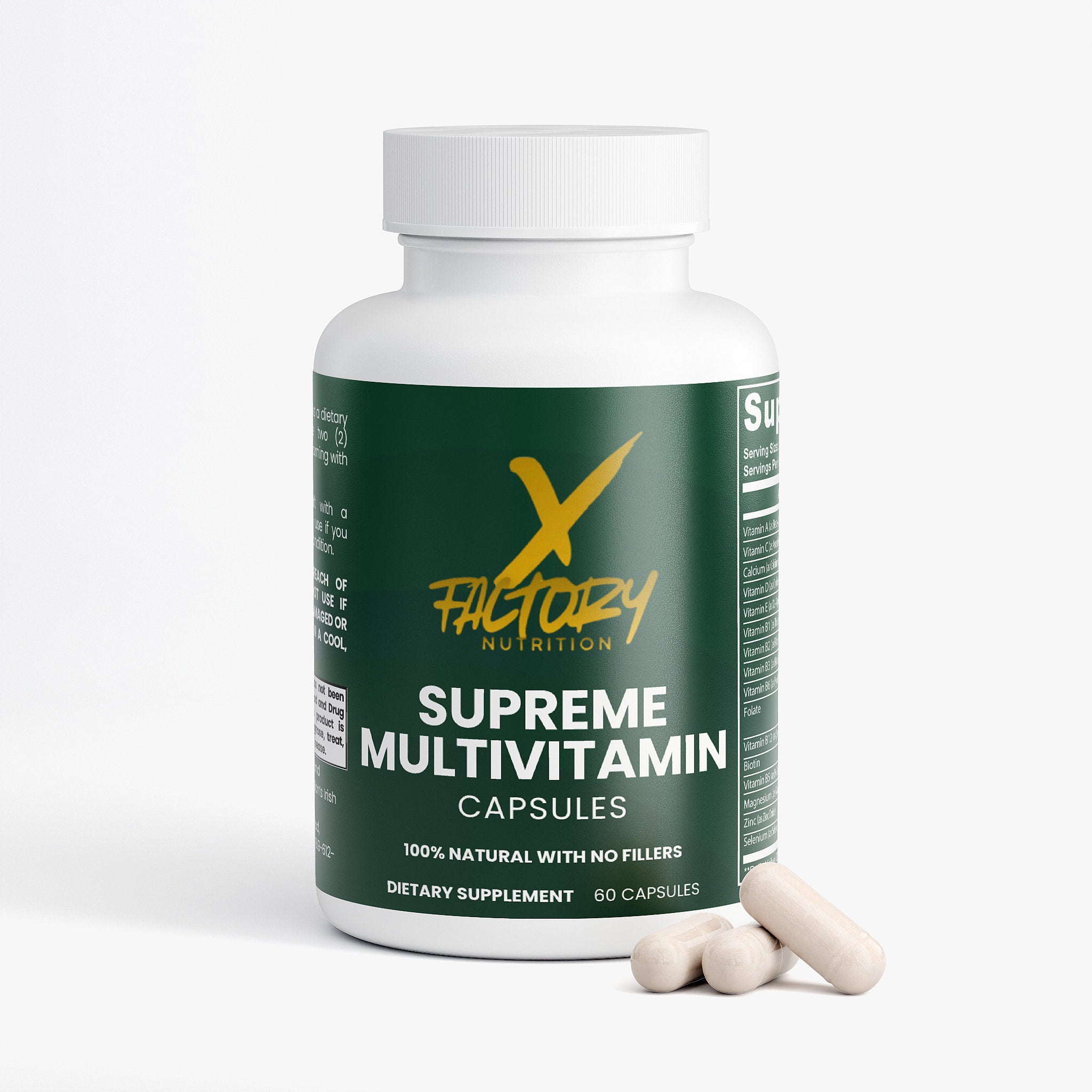 Supreme Multivitamin 100% Naturally Loaded With The Crucial Vitamins and Minerals You Need Plus An Entire Range of Antioxidants