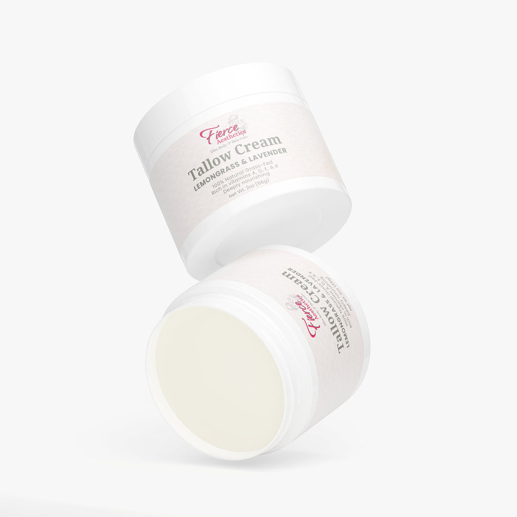 TALLOW CREAM 100% Natural with No Fillers In An Amazing Lemongrass & Lavender Scent For Luxurious Hydration for Radiant Skin