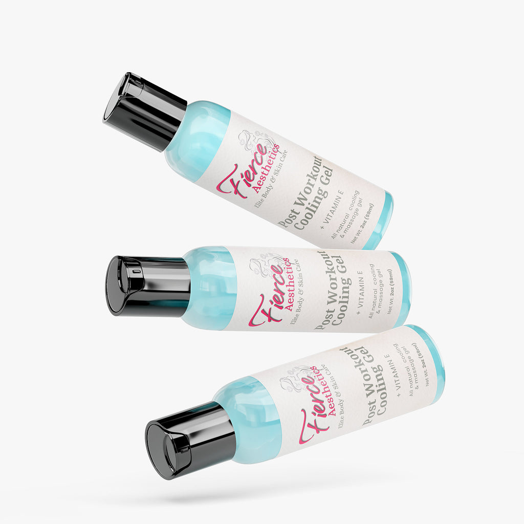 POST WORKOUT COOLING GEL with Vitamin E and Other All Natural Cooling and Healing ingredients To Cool, Heal and Decrease Inflammation