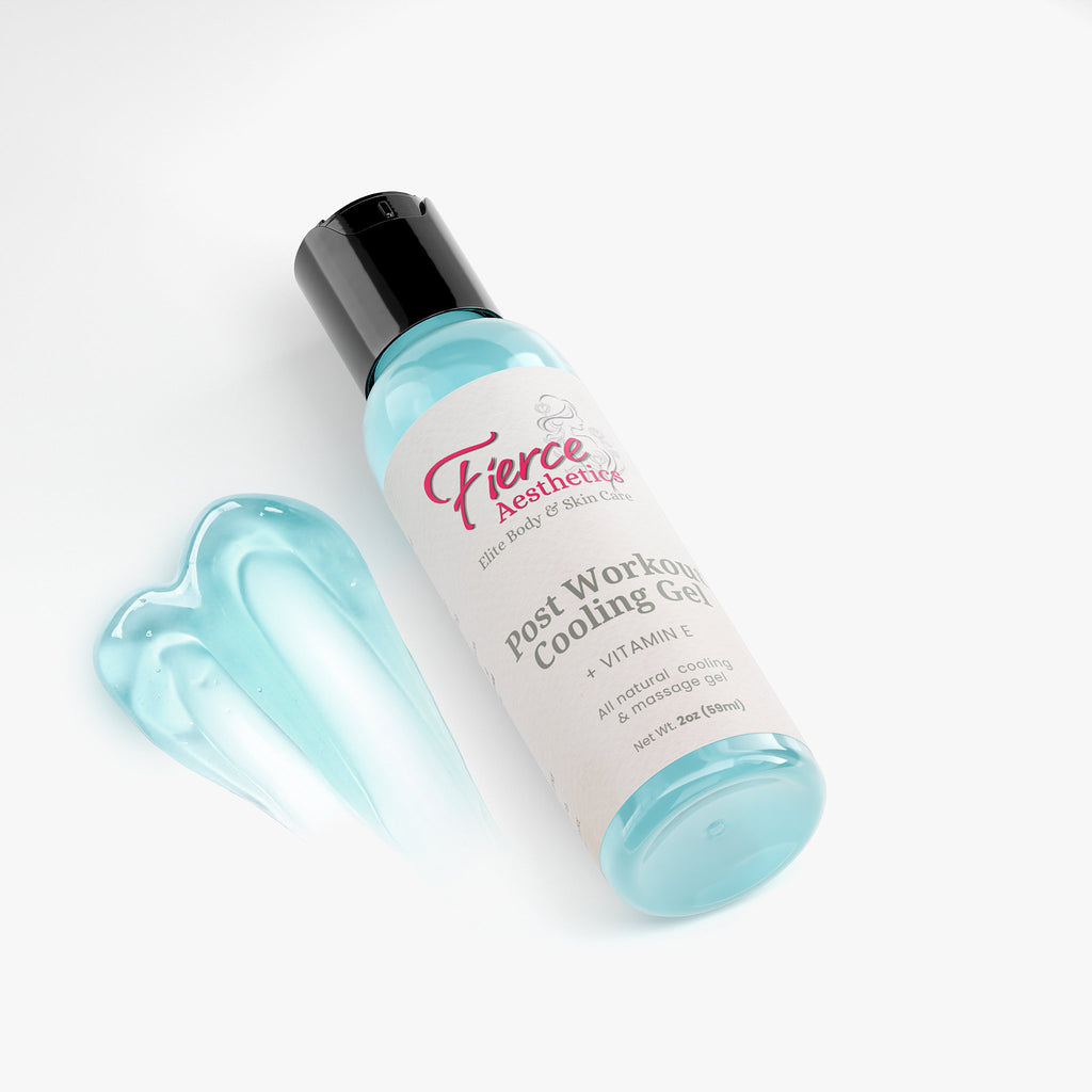 POST WORKOUT COOLING GEL with Vitamin E and Other All Natural Cooling and Healing ingredients To Cool, Heal and Decrease Inflammation