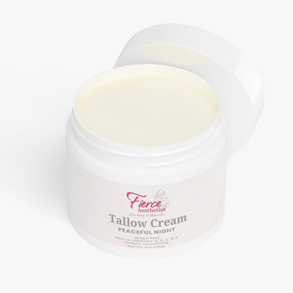 TALLOW CREAM 100% Natural with No Fillers In An Amazing Peaceful Night Scent For Luxurious Hydration for Radiant Skin