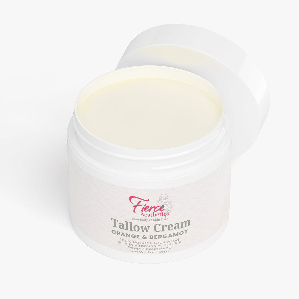 TALLOW CREAM 100% Natural with No Fillers In An Amazing Orange & Bergamot Scent For Luxurious Hydration for Radiant Skin