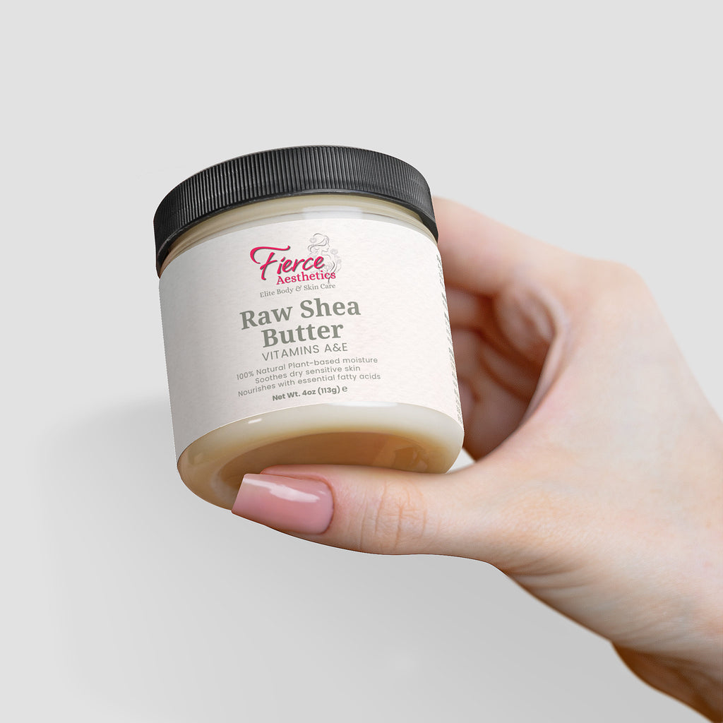 RAW SHEA BUTTER - Pure, Raw, Unrefined and Packed With Vitamins and Essential Fatty Acids To Promote Collagen Production and Skin Healing