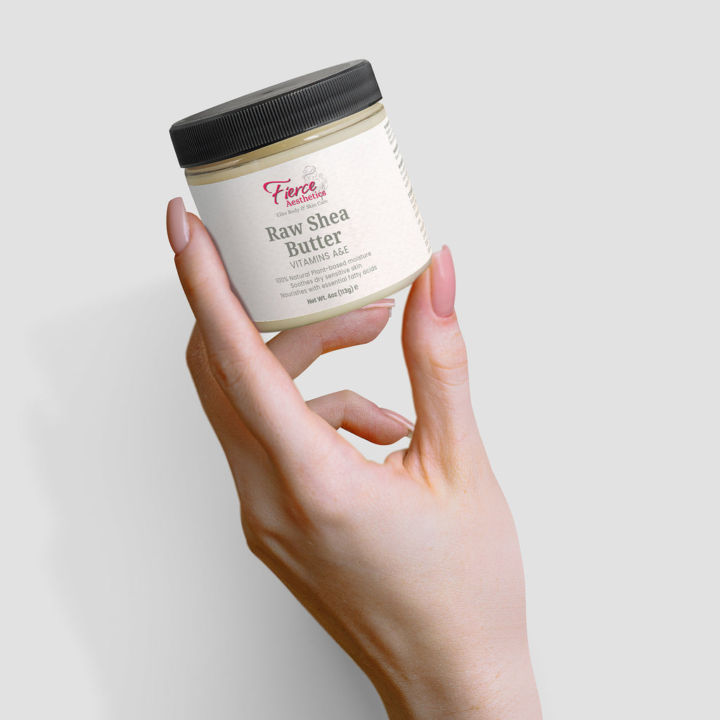 RAW SHEA BUTTER - Pure, Raw, Unrefined and Packed With Vitamins and Essential Fatty Acids To Promote Collagen Production and Skin Healing