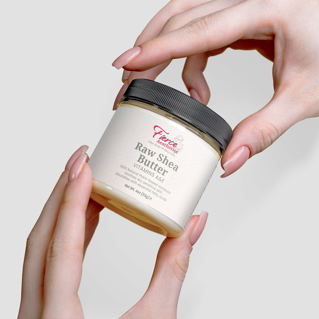 RAW SHEA BUTTER - Pure, Raw, Unrefined and Packed With Vitamins and Essential Fatty Acids To Promote Collagen Production and Skin Healing