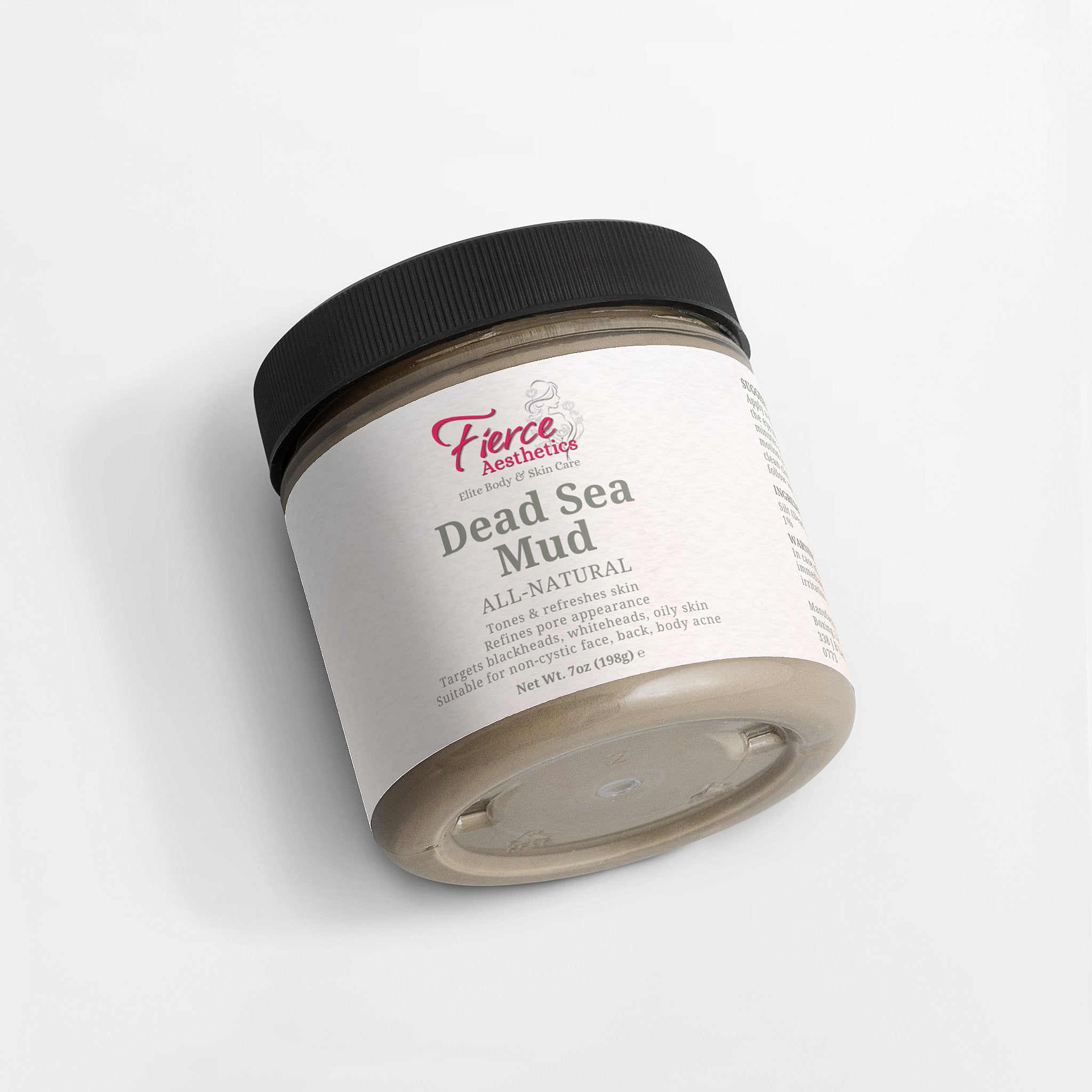 DEAD SEA MUD - 100% Natural Pore Reducer For The Face, Back, and Body To Combat Blackheads, Whiteheads, and Oily Skin