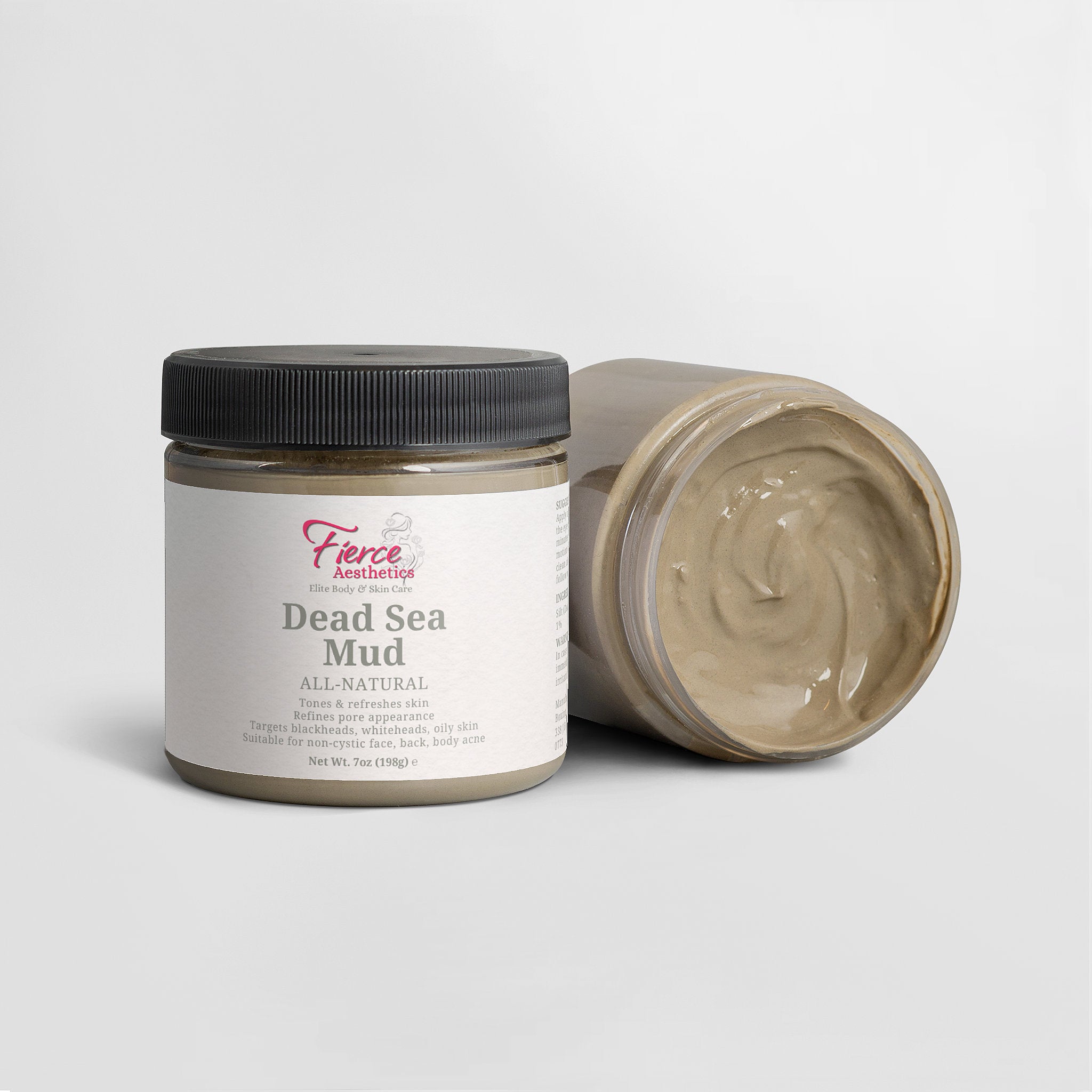 DEAD SEA MUD - 100% Natural Pore Reducer For The Face, Back, and Body To Combat Blackheads, Whiteheads, and Oily Skin