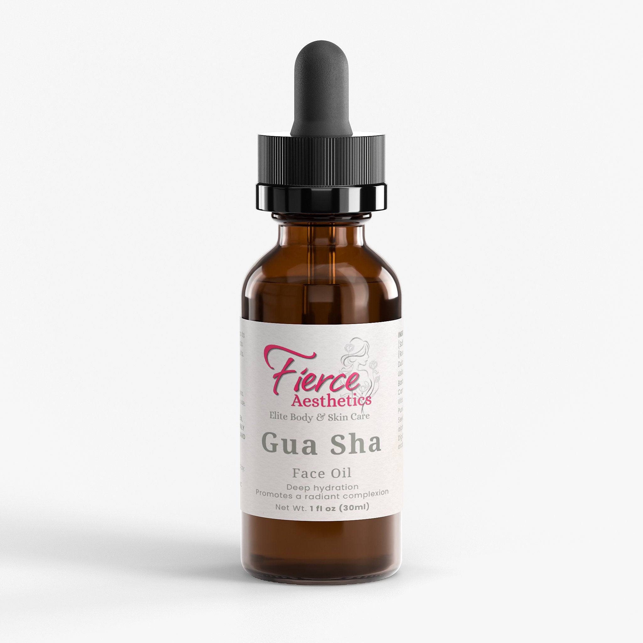 GUA SHA FACE OIL - crafted blend of botanical oils designed to enhance skin radiance, boost hydration, promote elasticity reduce the appearance of fine lines. Use during massage and/or daily