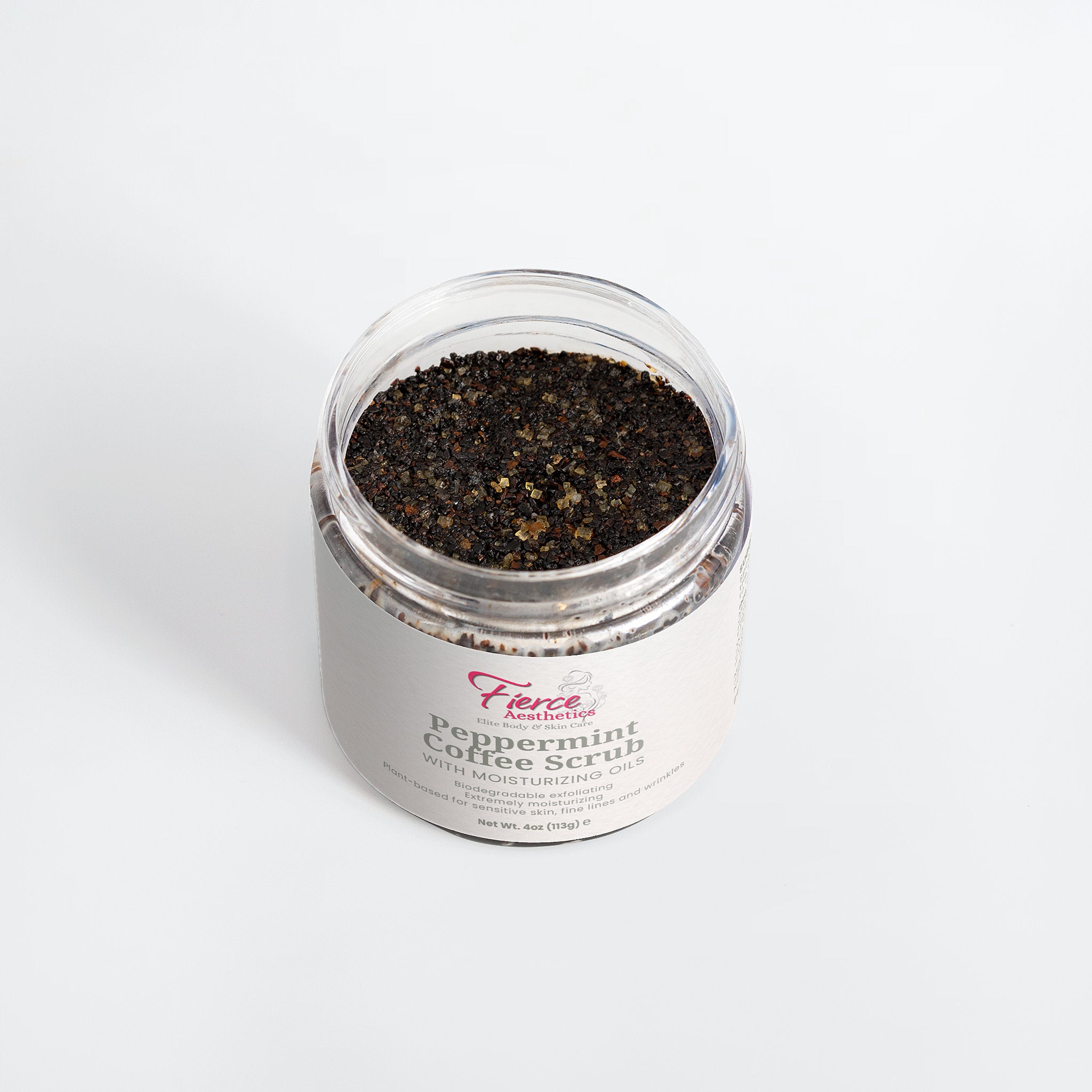 PEPPERMINT COFFEE SCRUB - 100% Natural With Antioxidants, Triple Exfoliation, Hydrating, Moisturizing and Skin Tightening.  Great To Use Before Tanning or Beach