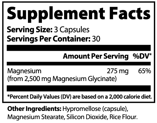 Magnesium Glycinate To Support Post-Exercise Recovery, Relaxation, Restful Sleep and Balanced Mood